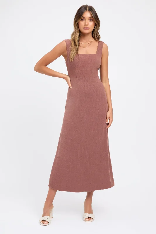 Dixon Tie Back Dress Cowl Neckline Elegant