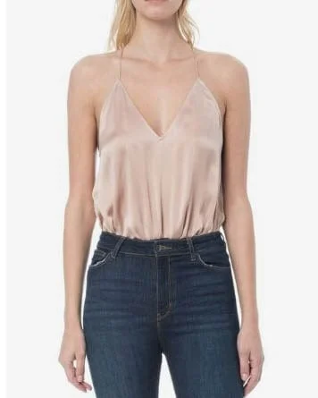 "The Lisa" Silk Bodysuit Fashionable Sleeveless Bodysuit with Buttons