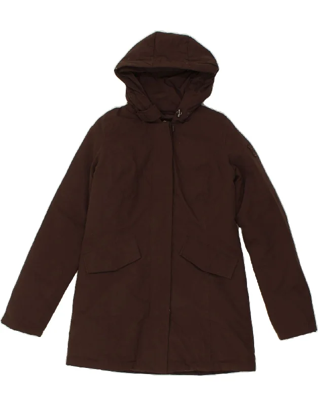 MARINA MILITARE Womens Windbreaker Jacket UK 6 XS Brown Polyamide Rayon Jacket Velvet Jacket Corduroy Jacket