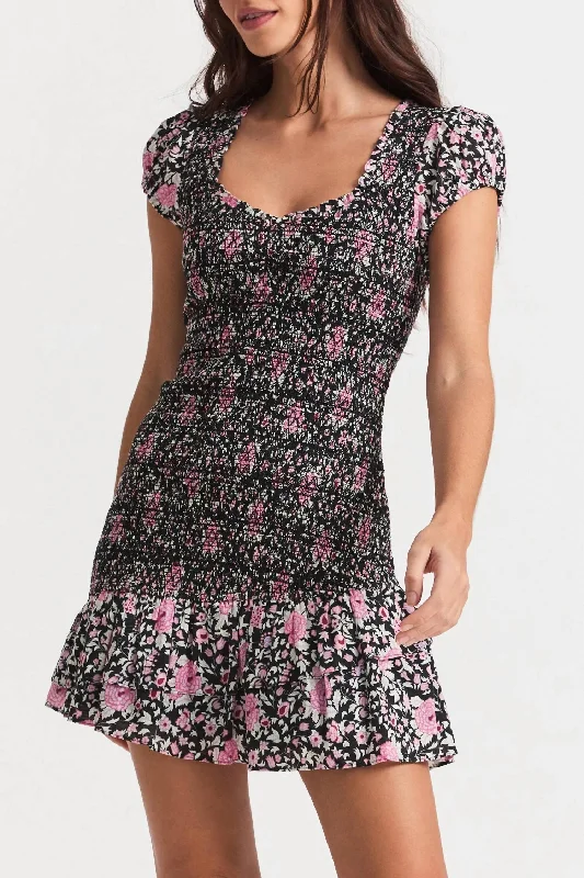 Trevor Dress In Raspberry Spice Latte