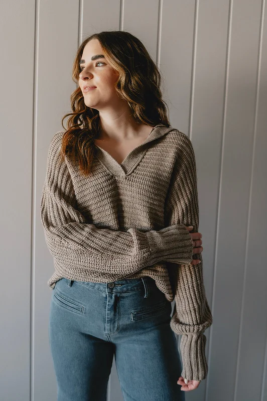 The Sierra Sweater - Taupe Neon Metallic Matte