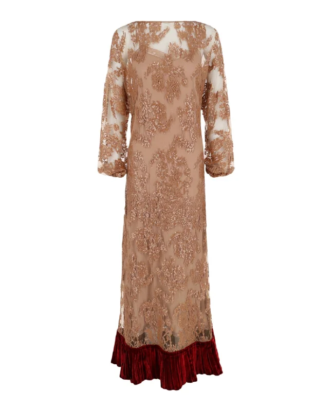 Gucci Womens Floral Lace Dress