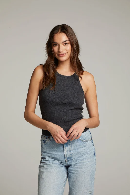 August Black Tank Top chic tank top