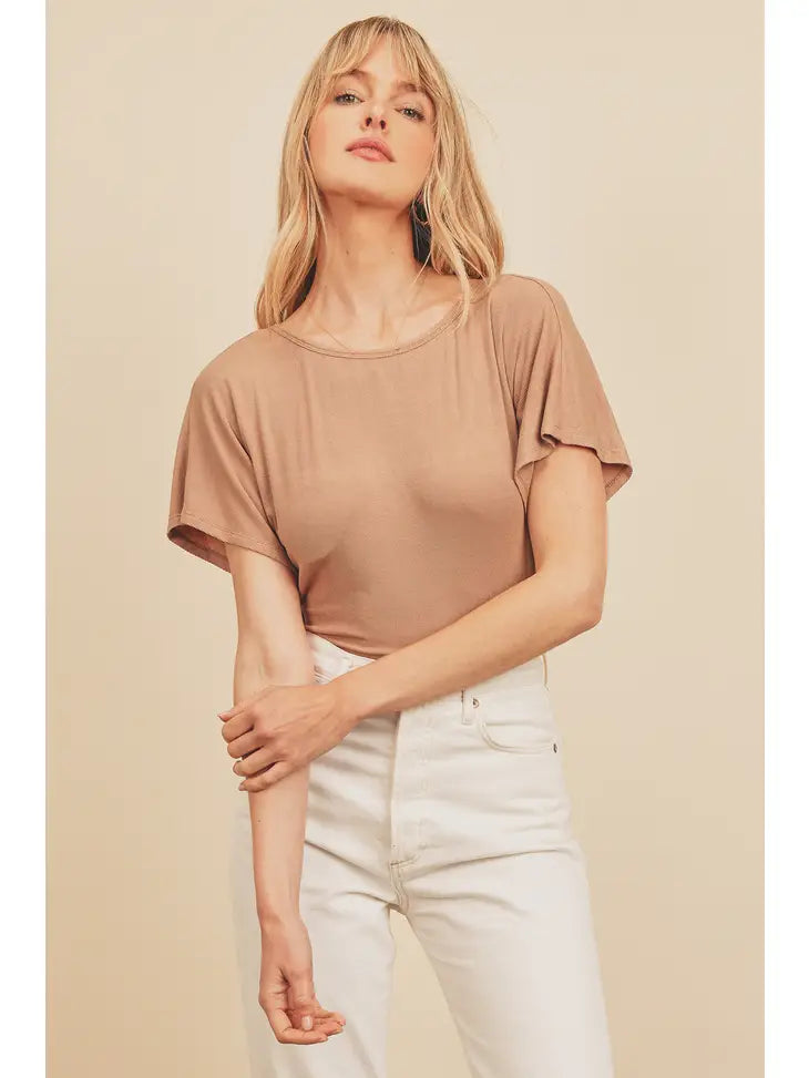 Blush Bodysuit Comfortable Bodysuit with Deep V