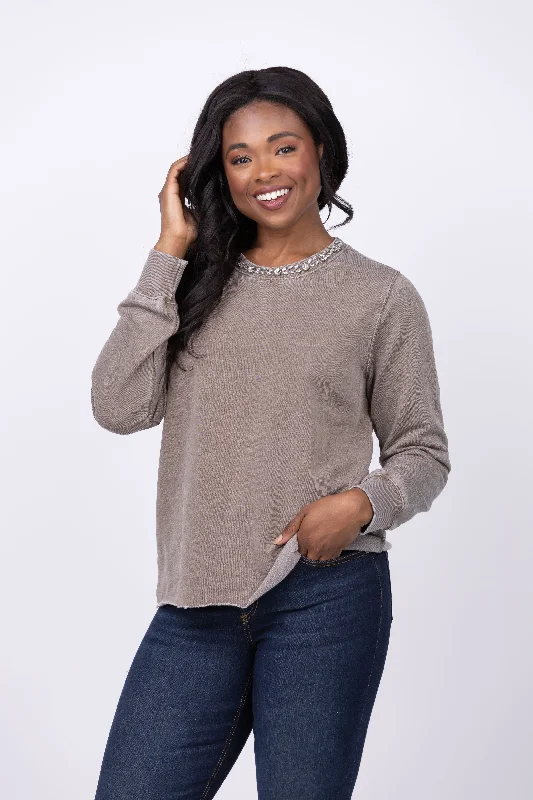 Dylan Venice Crew Sweatshirt in Olive Hoodie Dress Longline Feminine