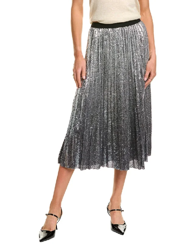 Beulah A-Line Skirt leather skirt sleek