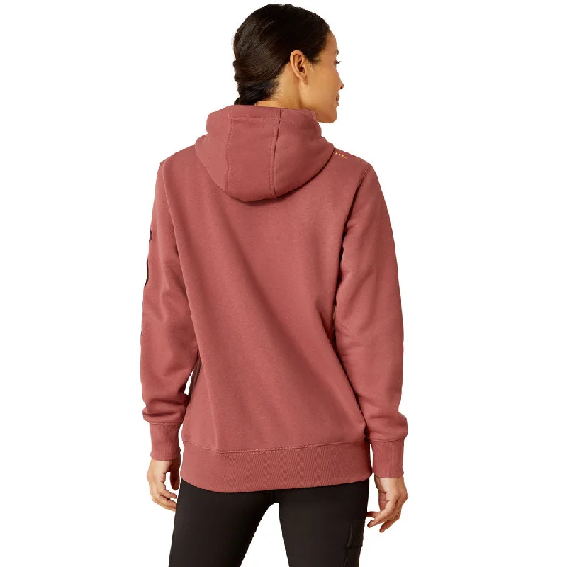 10052724 Ariat Women's Rebar Graphic Hoodie - Roan Rouge/Catawba Grape