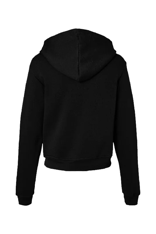 Bella + Canvas Womens Classic Hooded Sweatshirt Hoodie - Black - NEW