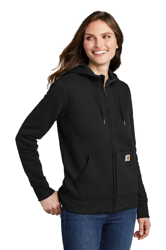 Carhartt Womens Clarksburg Full Zip Hooded Sweatshirt Hoodie - Black