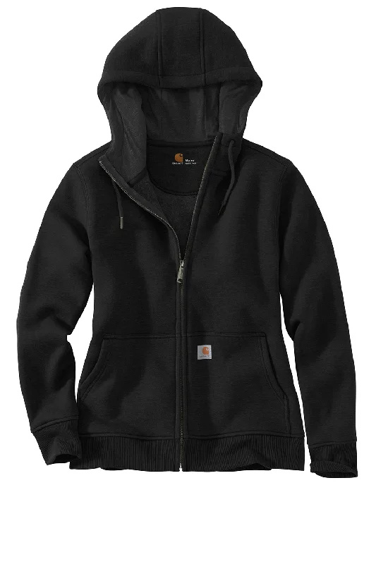 Carhartt Womens Clarksburg Full Zip Hooded Sweatshirt Hoodie - Black