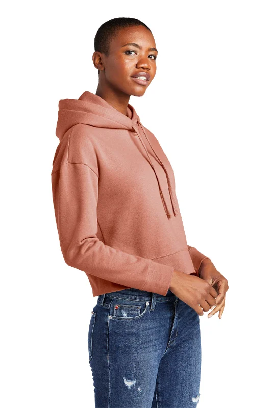 District Womens V.I.T. Fleece Hooded Sweatshirt Hoodie - Desert Rose