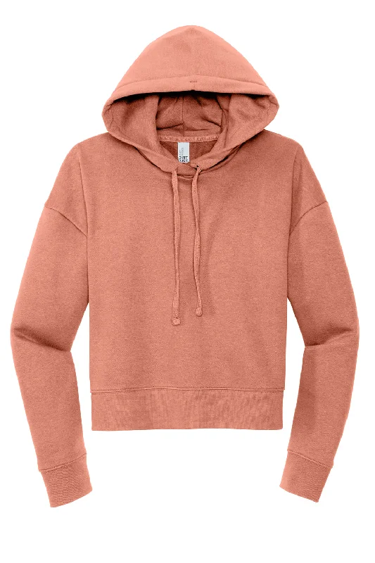 District Womens V.I.T. Fleece Hooded Sweatshirt Hoodie - Desert Rose