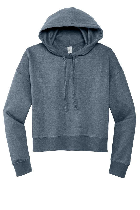 District Womens V.I.T. Fleece Hooded Sweatshirt Hoodie - Heather Flint Blue