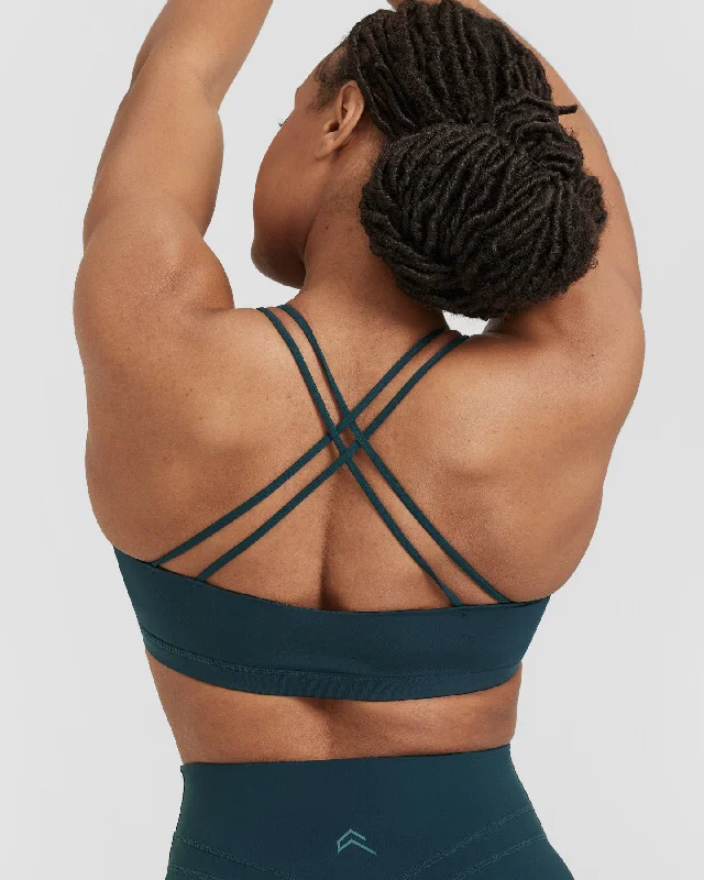 Everyday Cross Over Bralette | Oil Blue