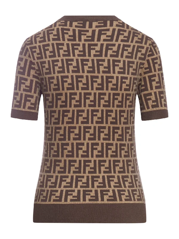 Brown FF cotton sweater