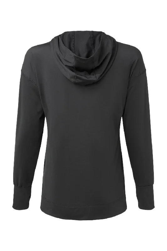 Holloway Womens Eco Revive Ventura Moisture Wicking Hooded Sweatshirt Hoodie - Black - NEW