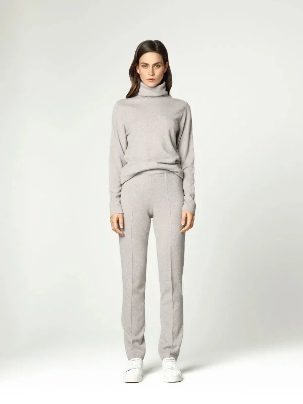 Cashmere trousers with drawstring