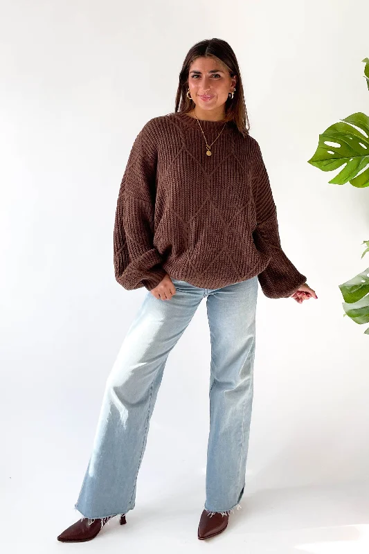 Logan Oversized Sweater in Brown