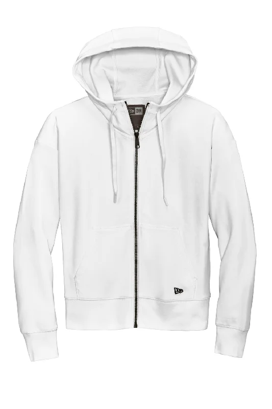 New Era Womens STS Full Zip Hooded Sweatshirt Hoodie - Fan White