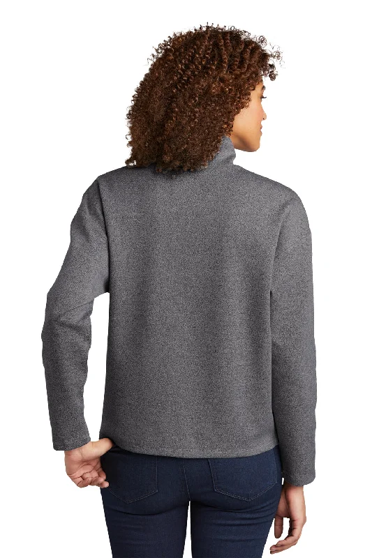 Ogio Womens Transition Fleece Cowl Neck Sweatshirt - Heather Blacktop