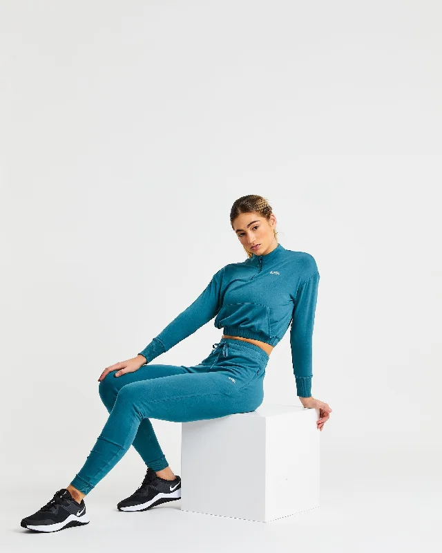 Studio 1/2 Zip Pullover - Deep Teal