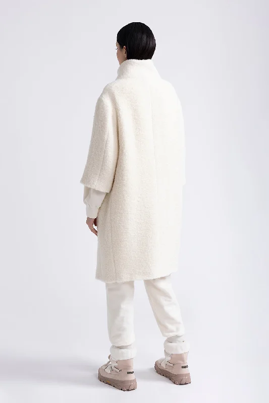 Bouclé wool and alpaca coat