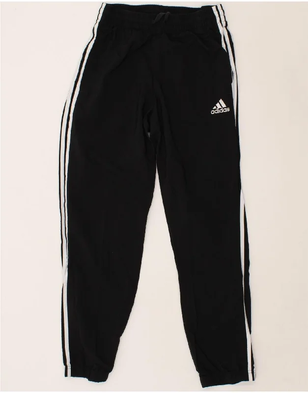 ADIDAS Womens Tracksuit Trousers Joggers UK 14 Large Black Polyester