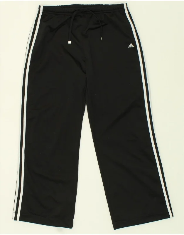 ADIDAS Womens Tracksuit Trousers UK 16 Large  Black Polyester