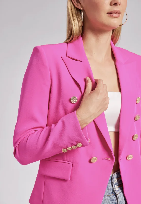 Amelia Crepe Blazer - Magenta