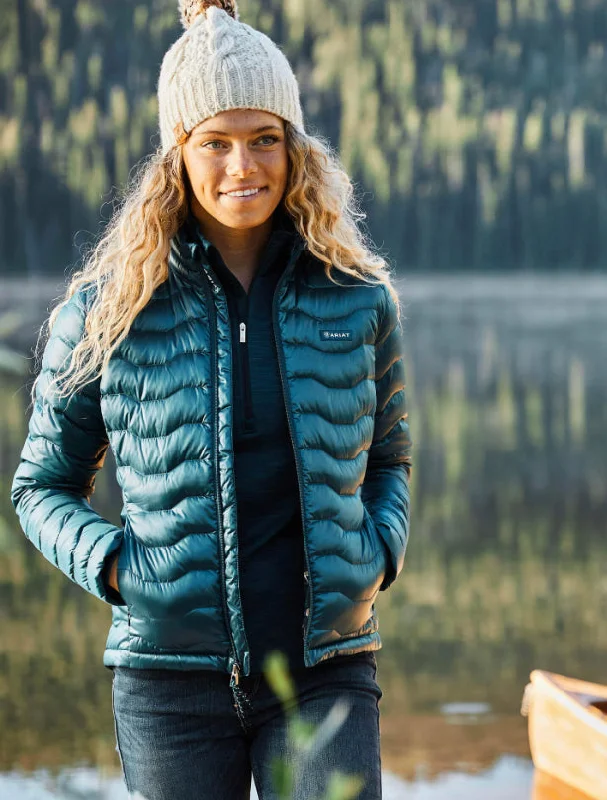 Ariat women’s ideal 3.0 down jacket - Iridescent Eurasian teal