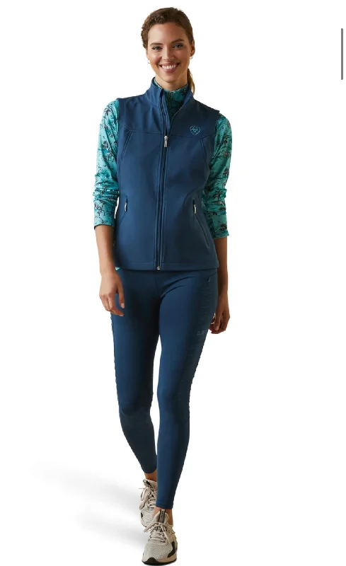 Ariat women softshell vest - Deep Petroleum / mosaic blue