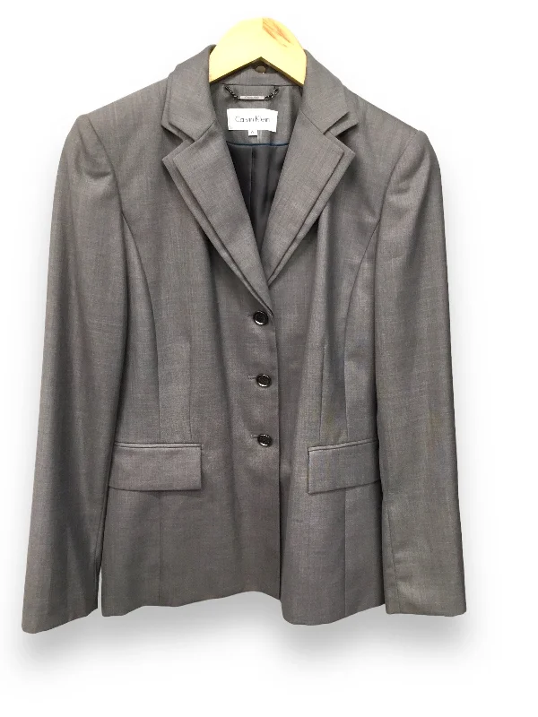 Blazer By Calvin Klein In Grey, Size: S