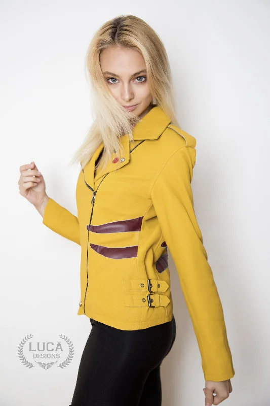 Womens Nintendo Pokemon Pikachu Leather Jacket Yellow