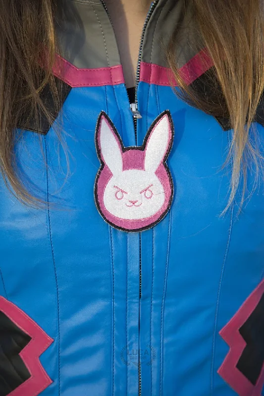 Women's D.Va Blue Leather Jacket