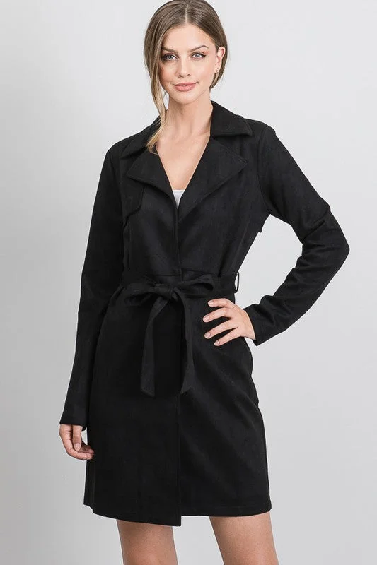 Francia, Suede front tie coat jacket