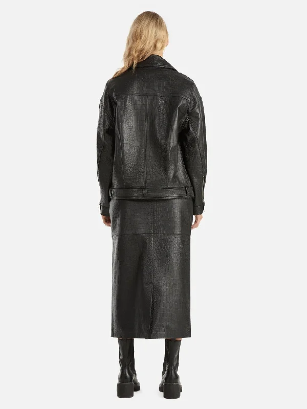 Eden Textured Leather Jacket