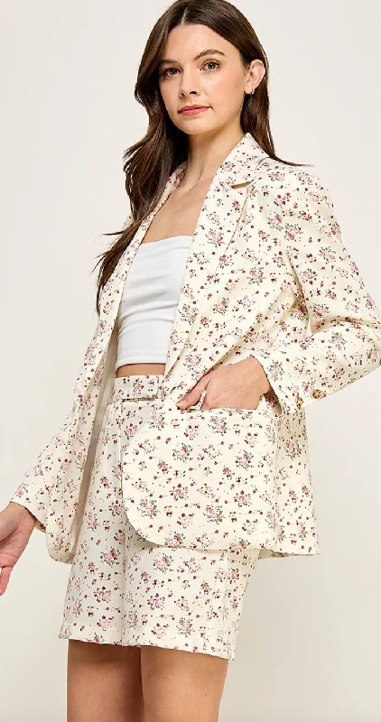 Floral Print Blazer