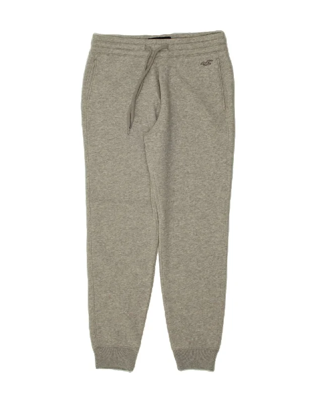 HOLLISTER Womens Tracksuit Trousers Joggers UK 10 Small Grey Cotton