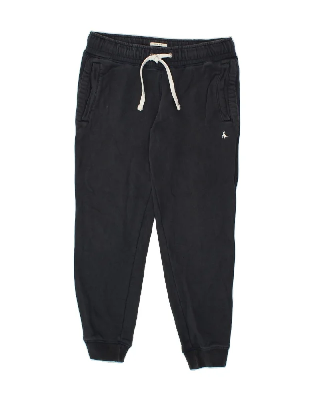 JACK WILLS Womens Tracksuit Trousers Joggers UK 14 Medium Navy Blue Cotton