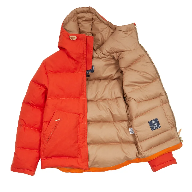 Manifattura Ceccarelli Hooded Down Parka in Orange