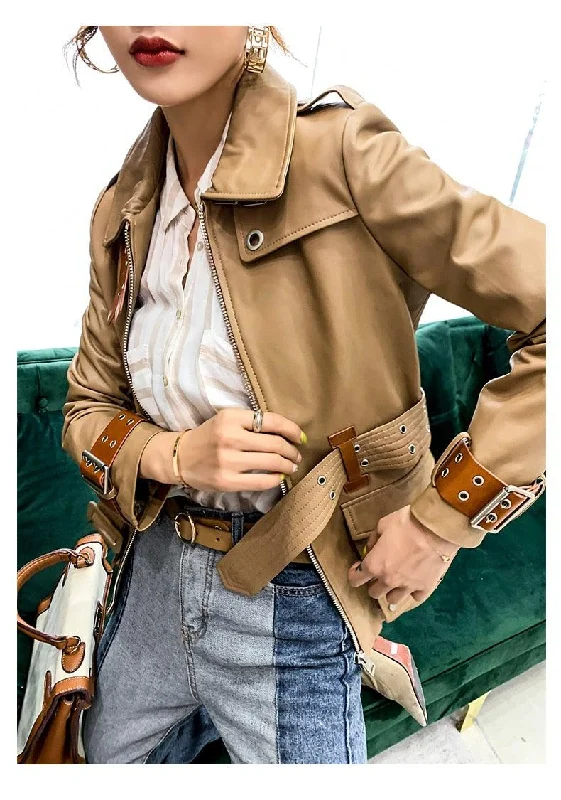 Tanny Womens Natural Sheepskin Coat 100% Streetwear Real Leather Coat