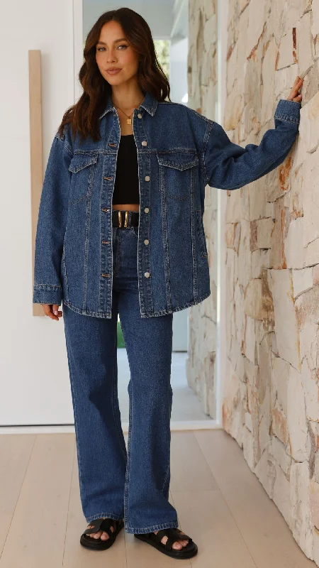 Organic Denim Jacket - Vintage Blue