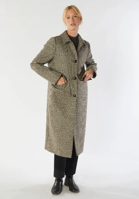 Richmond Coat | Charcoal Houndstooth