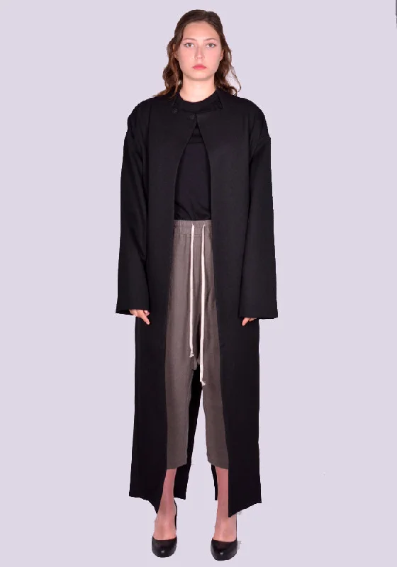 RICK OWENS WOMEN RP02D3910 WD 09 ISLAND COAT BLACK (New season FW24)