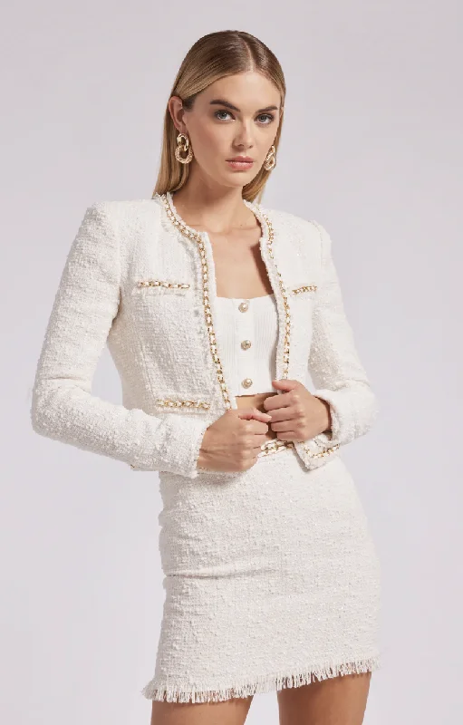 Serena Tweed Jacket - White