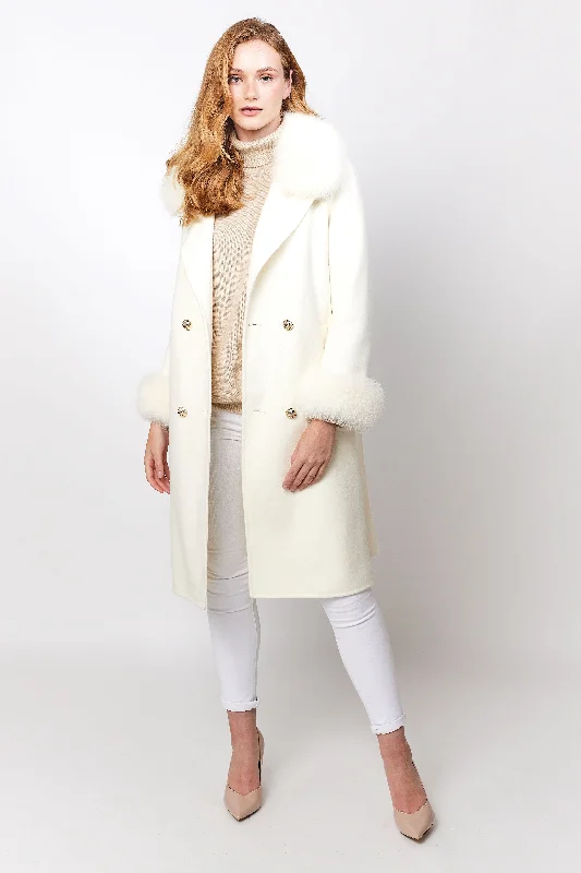 Victoire Faux Fur Cashmere Coat