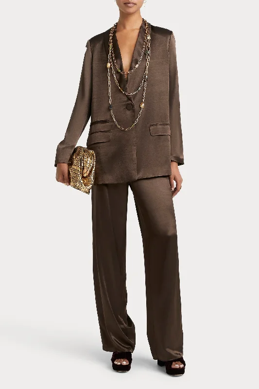 Husk SIENNA BLAZER - Chocolate