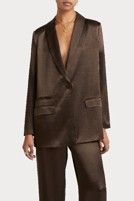 Husk SIENNA BLAZER - Chocolate