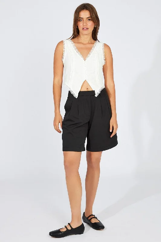 White Cami Top Sleeveless