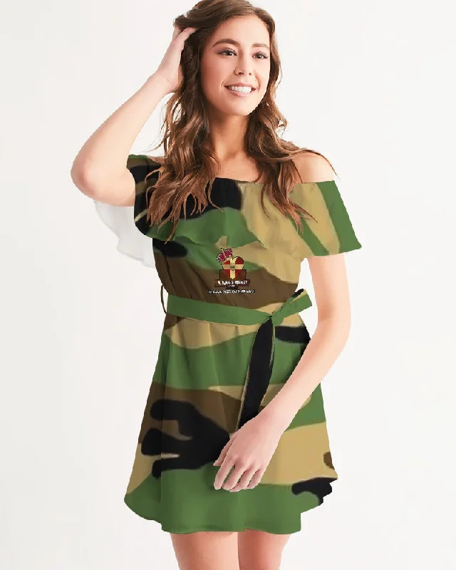 AKH Camouflage Women's Off-Shoulder Dress